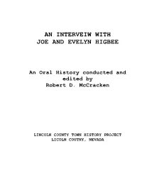 An Interveiw with Joe and Evelyn Higbee
