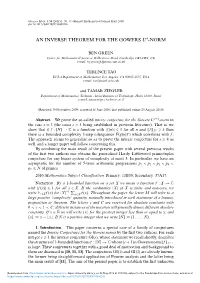 An Inverse Theorem for the Gowers U4-Norm