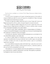 Contra Los Actos De Inscripción En El Registro Mercantil Que Aparecen Relacionados En El Presente Boletín Proceden Los Recursos De Reposición Y De Apelación