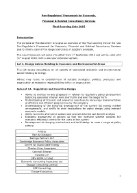Economic Framework Sourcing List