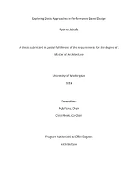 Exploring Biotic Approaches in Performance Based Design Aparna Joijode a Thesis Submitted in Partial Fulfillment of the Requirem