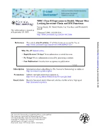 Lacking Invariant Chain and DM Functions MHC Class II Expression