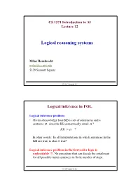 Logical Reasoning Systems