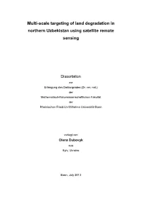 Multi-Scale Targeting of Land Degradation in Northern Uzbekistan Using Satellite Remote Sensing
