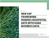 New Sap Framework Marries Geospatial Data with Hana Business Data