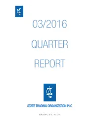 Quarterly Report for Quarter 3 of Year 2016