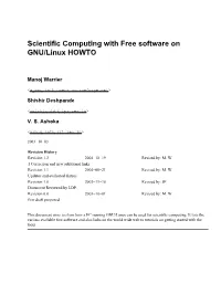Scientific Computing with Free Software on GNU/Linux HOWTO