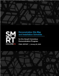 Smart Columbus Demonstration Site Map and Installation Schedule