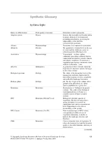 Synthetic Glossary