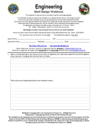 Engineering Merit Badge Workbook This Workbook Can Help You but You Still Need to Read the Merit Badge Pamphlet