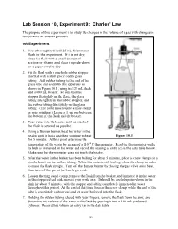 Lab Session 10, Experiment 9: Charles'