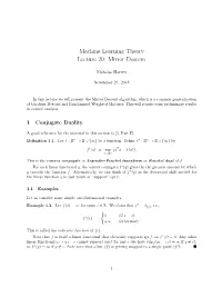 Machine Learning Theory Lecture 20: Mirror Descent