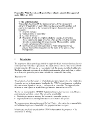 Proposal of Wildlife Trade Operation for David Cassat (PDF