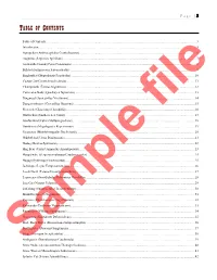Table of Contents