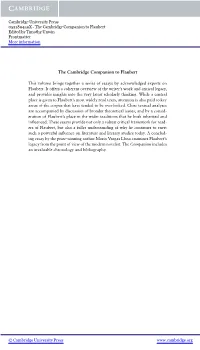 The Cambridge Companion to Flaubert Edited by Timothy Unwin Frontmatter More Information