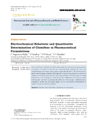Electrochemical Behaviour and Quantitative Determination Of