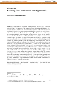 Learning from Multimedia and Hypermedia