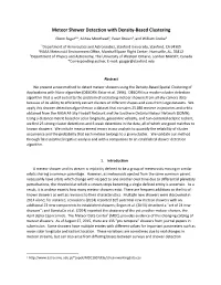 Meteor Shower Detection with Density-Based Clustering