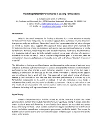 Predicting Defoamer Performance in Coating Formulations