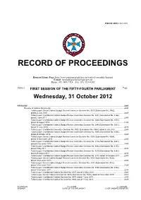 Record of Proceedings