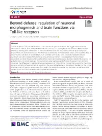 Regulation of Neuronal Morphogenesis and Brain Functions Via Toll-Like Receptors Chiung-Ya Chen*, Yi-Chun Shih, Yun-Fen Hung and Yi-Ping Hsueh*
