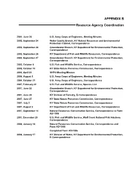 APPENDIX B Resource Agency Coordination