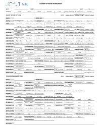 Design Options Worksheet M4u