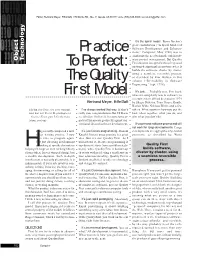 Practice to Perfect: the Quality First Model