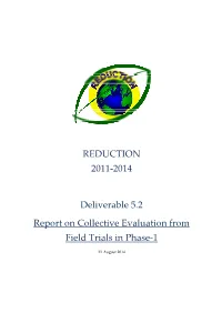 REDUCTION 2011-2014 Deliverable 5.2 Report on Collective Evaluation