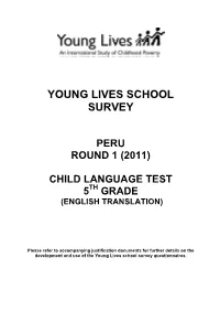 Student Reading Comprehension Test, Grade 5