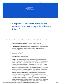 Chapter 6 – Markets, Finance and Corporations: Does Capitalism Have a Future? | IPSP Commenting Platform