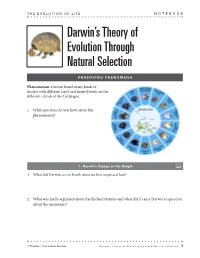 Darwin's Theory of Evolution Through Natural Selection