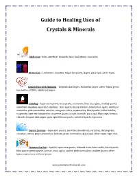 Guide to Healing Uses of Crystals & Minerals