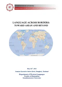 Language Across Borders: Toward Asean and Beyond