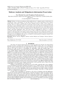 Malware Analysis and Mitigation in Information Preservation
