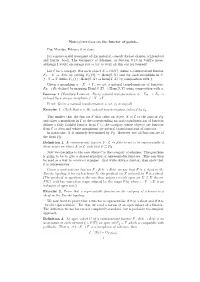 Notes/Exercises on the Functor of Points. Due Monday, Febrary 8 in Class. for a More Careful Treatment of This Material, Consult