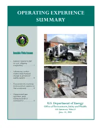 Operating Experience Summary 2004-12