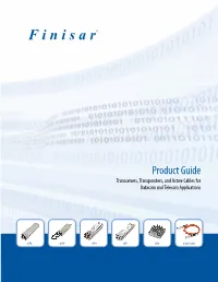 Product Guide Transceivers, Transponders, and Active Cables for Datacom and Telecom Applications