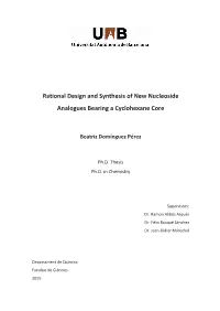 Rational Design and Synthesis of New Nucleoside Analogues Bearing a Cyclohexane Core