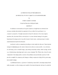 ALTERED STATES of PERFORMANCE: SCORDATURA in the CLASSICAL GUITAR REPERTOIRE by COREY JAMES FLOWERS (Under the Direction Of