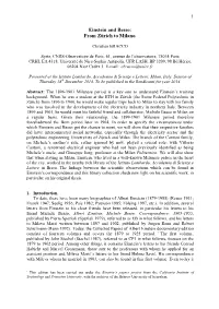 Einstein and Besso: from Zürich to Milano