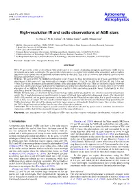 High-Resolution IR and Radio Observations of AGB Stars