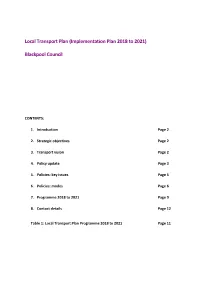 LTP Implementation Plan 2018 to 2021