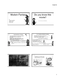 Modern Fantasy.Pptx
