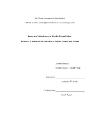Romantic Inheritance Or Realist Repudiation
