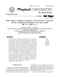Water Cluster Ensembles As Interface to the Structure of Epicenter and the Earthquake Mechanism on the Jawa Island  ´ S