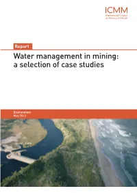 Water Management in Mining: a Selection of Case Studies