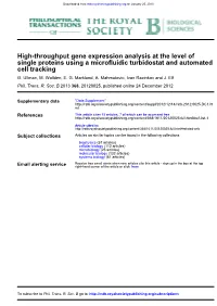 Cell Tracking Automated Single Proteins Using a Microfluidic Turbidostat And
