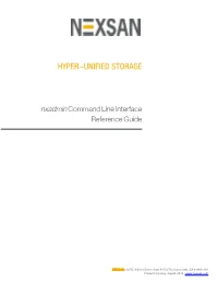 Nxadmin CLI Reference Guide Unity Iv Contents