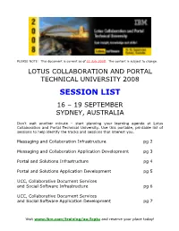 Session List